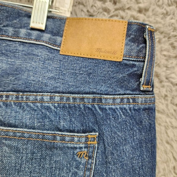 Madewell Jeans Womens 33 Petite Cotton Hi Rise Button Fly Low Slung Straight NWT - Picture 11 of 16